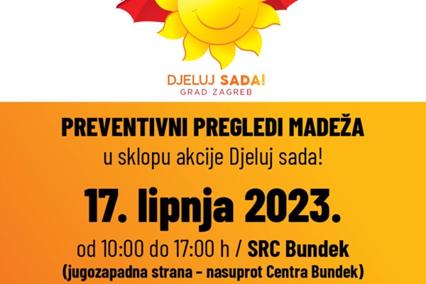 Javnozdravstveno - preventivna akcija besplatnih pregleda madeža "Djeluj sada!"- 17.6.2023